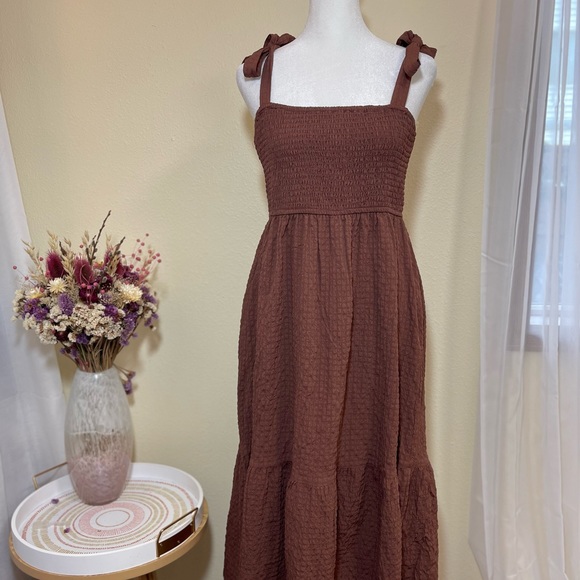 And Now This Textured Tie-Strap Fit & Flare Dress - Picture 2 of 6